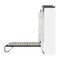 Bestar Orion 104W Queen Murphy Bed and 2 Narrow Shelving Units with Drawers (105W), White & Walnut Grey 116885-000017 - alternate 6